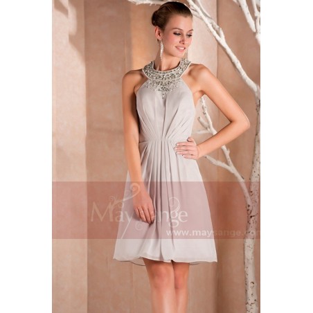 Robe courte de cocktail Scandinave grise classe