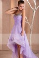 Light Purple Asymmetrical Party Dress Rhinestone Bodice - Ref C241 - 02