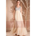 Evening Dress Sweet Cream With Silver Bodice - Ref L220 - 02