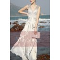 Formal evening dress Innocent in grey satin and see-through straps - Ref L050 - 02