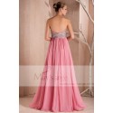 Pink Long evening Dress-Glitter Bodice - Ref L258 - 03