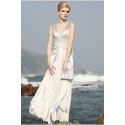 Formal evening dress Innocent in grey satin and see-through straps - Ref L050 - 03