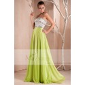 GREEN PARTY DRESS LONG TOP SILVER - Ref L260 - 04
