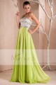 GREEN PARTY DRESS LONG TOP SILVER - Ref L260 - 04