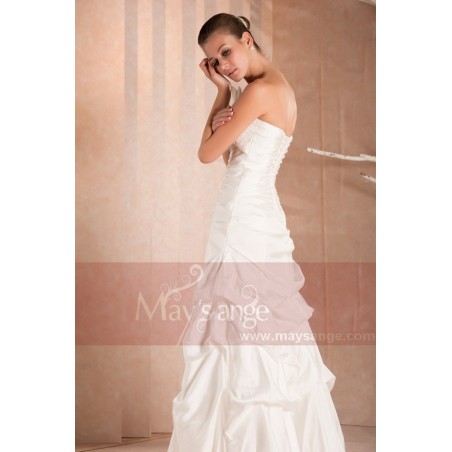 Robe demoiselle d'honneur Noeud Blanc