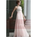 Long evening dress bustier Crystal salmon pink with glitters - Ref L052 - 02