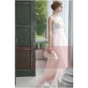 Long evening dress bustier Crystal salmon pink with glitters - Ref L052 - 04