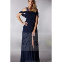 BLUE PARTY DRESS WITH FLOWERS STRAP AND STOLE - Ref L194 - 02