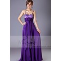 Robe de soirée fluidité violette - Ref L203 - 02