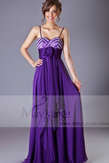 Robe de soirée fluidité violette - L203 #1
