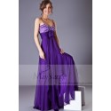 Robe de soirée fluidité violette - Ref L203 - 03