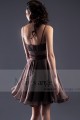 Brown Semi-Formal Party Dress With Spaghetti Straps - Ref C139 - 04