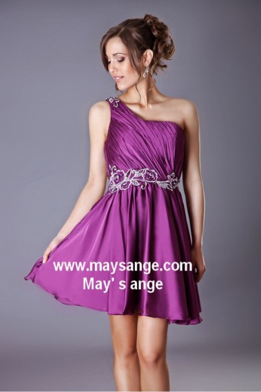 robe courte violette