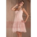 Short Pink One-Shoulder Cocktail Dress-Open Back - Ref C196 - 04