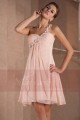 Short Pink One-Shoulder Cocktail Dress-Open Back - Ref C196 - 04