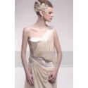 Evening dress Satiny Greek style with one strap and strass - Ref L215 - 02