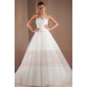 A-Line Sweetheart White Strapless Wedding Dress With Draped - Ref M303 - 02