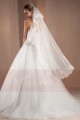 A-Line Sweetheart White Strapless Wedding Dress With Draped - Ref M303 - 03