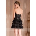 petite robe Black Swan noire avec plumes - Ref C253 - 03