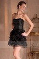 petite robe Black Swan noire avec plumes - Ref C253 - 04