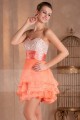 Short Princess Orange Party Dress With Glitter bodice - Ref C275 - 02