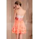 Short Princess Orange Party Dress With Glitter bodice - Ref C275 - 03