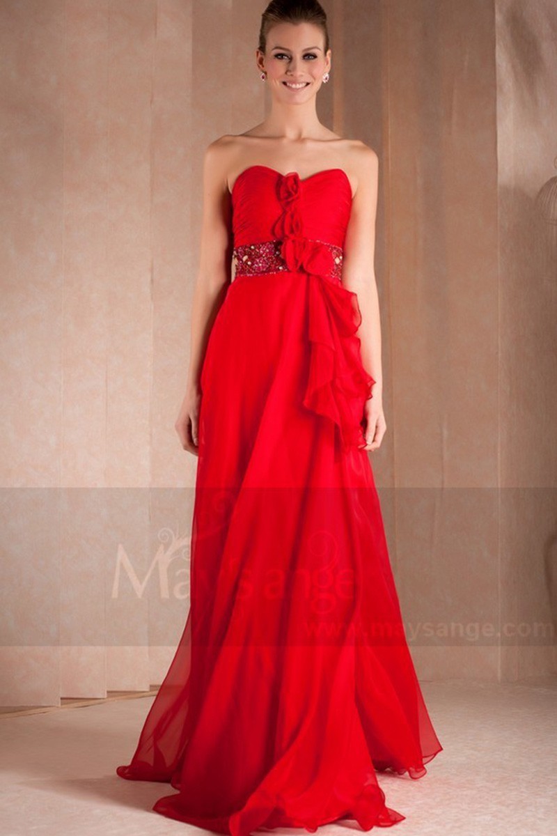 Long dress RED L276 - Ref L276 - 01