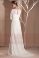 Neige d'hiver robe de soirée longue avec manches pour mariage - Ref L300 - 03
