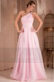 One Shoulder Plus Size Pink Evening Dress With Rhinestones - Ref L303 - 02