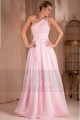 Robe de soirée Désirée longue rose pale en mousseline - Ref L303 - 02