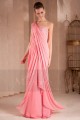 long evening dress draped and fluid Greco Roman - Ref L306 - 02