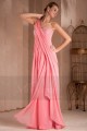 long evening dress draped and fluid Greco Roman - Ref L306 - 05