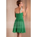 Green Short Cocktail Dress With One embroidered Strap - Ref C272 - 04