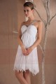 Open-Back White Short Party Dress With One Glitter Strap - Ref C277 - 03