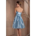 Light Blue Satin Homecoming Dress - Ref C276 - 03