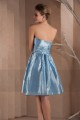 Light Blue Satin Homecoming Dress - Ref C276 - 03