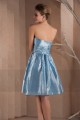 Robe de cocktail romy en taffetas bleu ciel - Ref C276 - 03