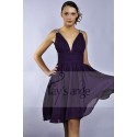 Purple Short Cocktail Dress - Ref C035 - 02