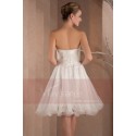 Robe courte de soiree Mary Lou en organza blanche - Ref C280 - 05