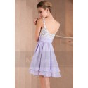 Robe Violette des prés courte pour cocktail - Ref C285 - 03