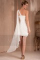 One-Shoulder Short White Graduation Dress - Ref C287 - 03