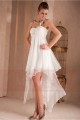 Robe de soirée Beauty courte blanche asymétrique - Ref L310 - 05