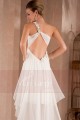 Robe de soirée Beauty courte blanche asymétrique - Ref L310 - 03