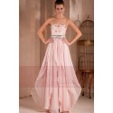 STRAPLESS LONG PINK DRESS WITH GLITTER FOR WEDDING GUEST - Ref L311 - 02