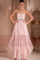 Robe de soirée bustier longue fluide Galaxie rose pale - Ref L311 - 02