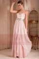 Robe de soirée bustier longue fluide Galaxie rose pale - Ref L311 - 04