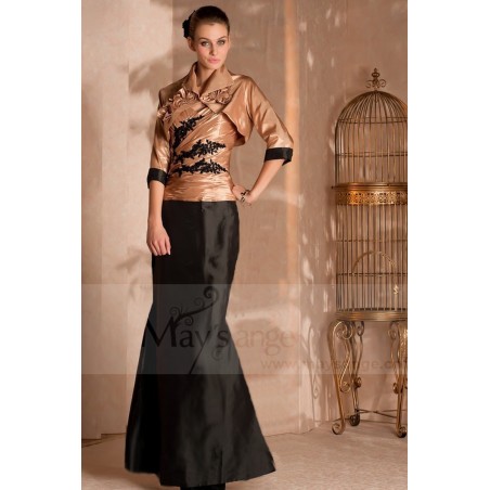 Robe Immortelle longue de soirée avec boléro