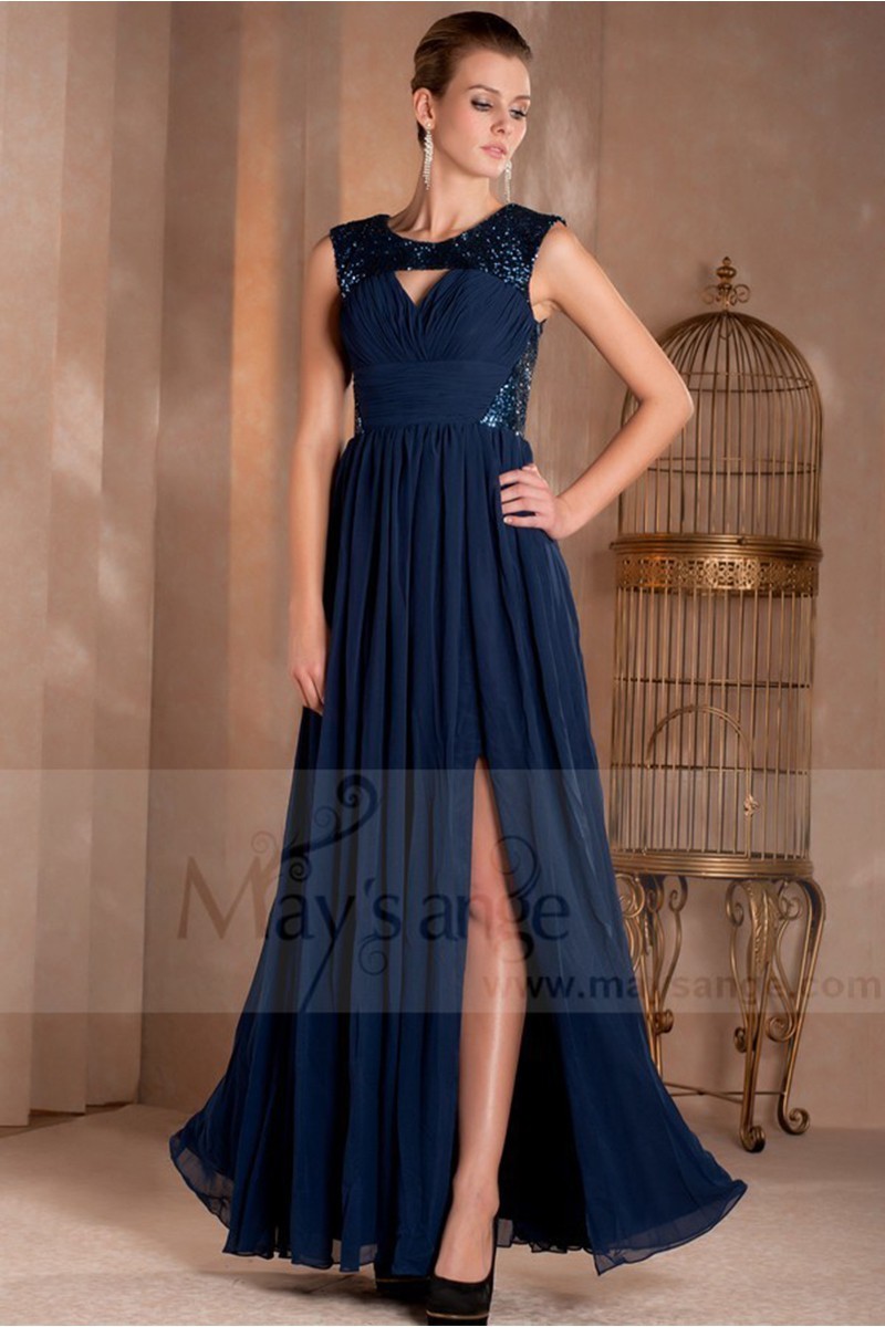 Promotion bleu fluidité robe de soirée - Ref L024 Promo - 01 Promotion bleu fluidité robe de soirée - Ref L024 Promo - 01
