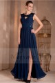 Promotion bleu fluidité robe de soirée - Ref L024 Promo - 02