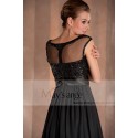 Robe de soirée longue Idylle noire de printemps - Ref L093 - 02